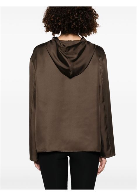 Brown silk hooded blouse Loulou studio - women LOULOU DE SAISON | NUKADPTP